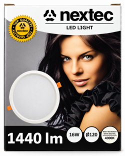 Recessed luminaire Round NEXTEC 16W 4000К 1440 lm (SL91)