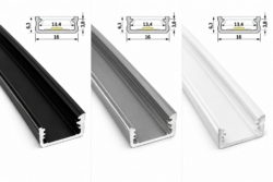 Алюминиевый накладной LED профиль для светодиодной ленты LUX 202 см (LP18)
