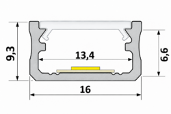 Alternative view of LED Profiil pinnapealne 202 cm (LP13)