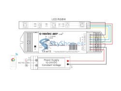 LED Kontroller NEXTEC Sky RGBW PD027309 (RC8)