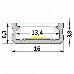 Alternative view of LED Profiil pinnapealne 202 cm (LP18)