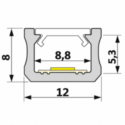 Alternative view of LED Profiil pinnapealne 202 cm (LP5)