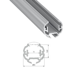 Alternative view of Aluminium profile round suspended 202 cm (LP19)