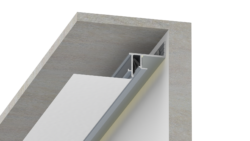 Aluminum profile for stretch ceiling with contour lighting (AT29)