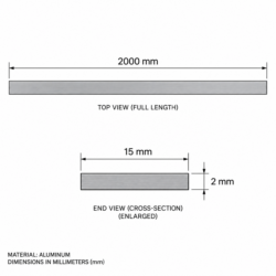 Alternative view of Alumiiniumriba Bandage Radiator 15x2 mm (AB1)