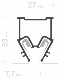 Alumiinium profiil FLEXY must (AS3)