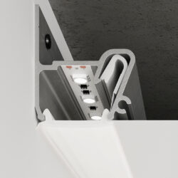 Alternative view of Aluminum profile for stretch ceiling with contour lighting (AL5)