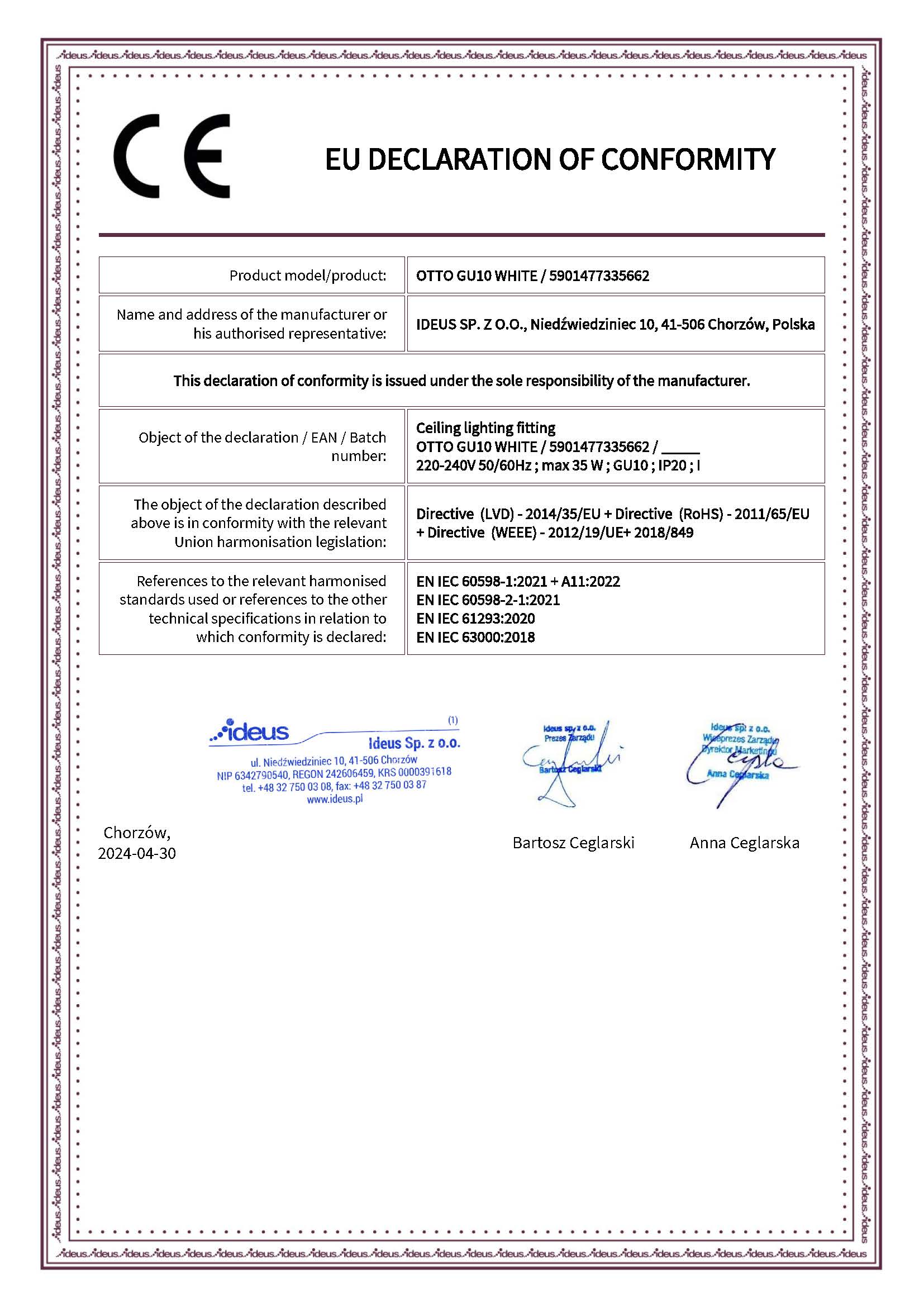 Pinnale paigaldatav laelamp STRÜHM OTTO (ST2) Pinnale paigaldatav laelamp STRÜHM OTTO (ST2)