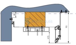 Aluminum profile for stretch ceiling Alteza Sigma Plus (AU3)