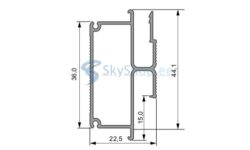 Aluminum profile for stretch ceiling Alteza Double Box (AU5)