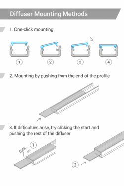 Рассеиватель из поликарбоната для LED профиля NEXTEC 202 см PC025695 (LC1)