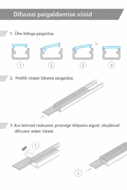 Рассеиватель из поликарбоната для LED профиля NEXTEC 202 см PC025695 (LC1)