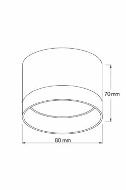 Surface mounted luminaire LUCA BARREL BLACK (ST15)