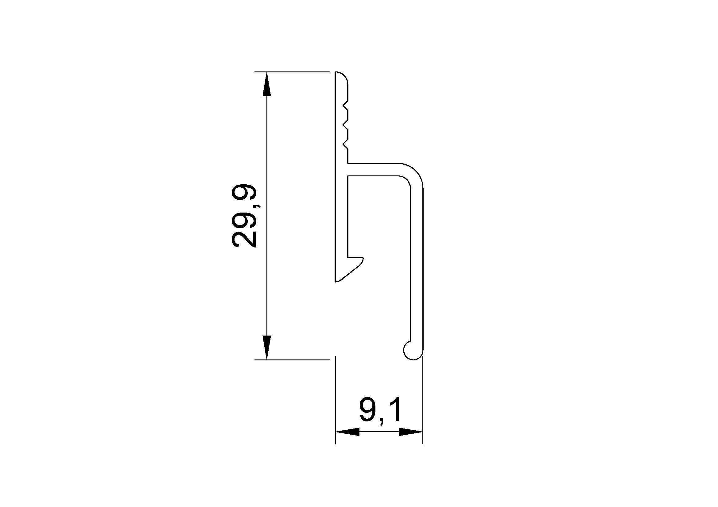 Alumiiniumprofiil pinglaele (AT7) - Image 2