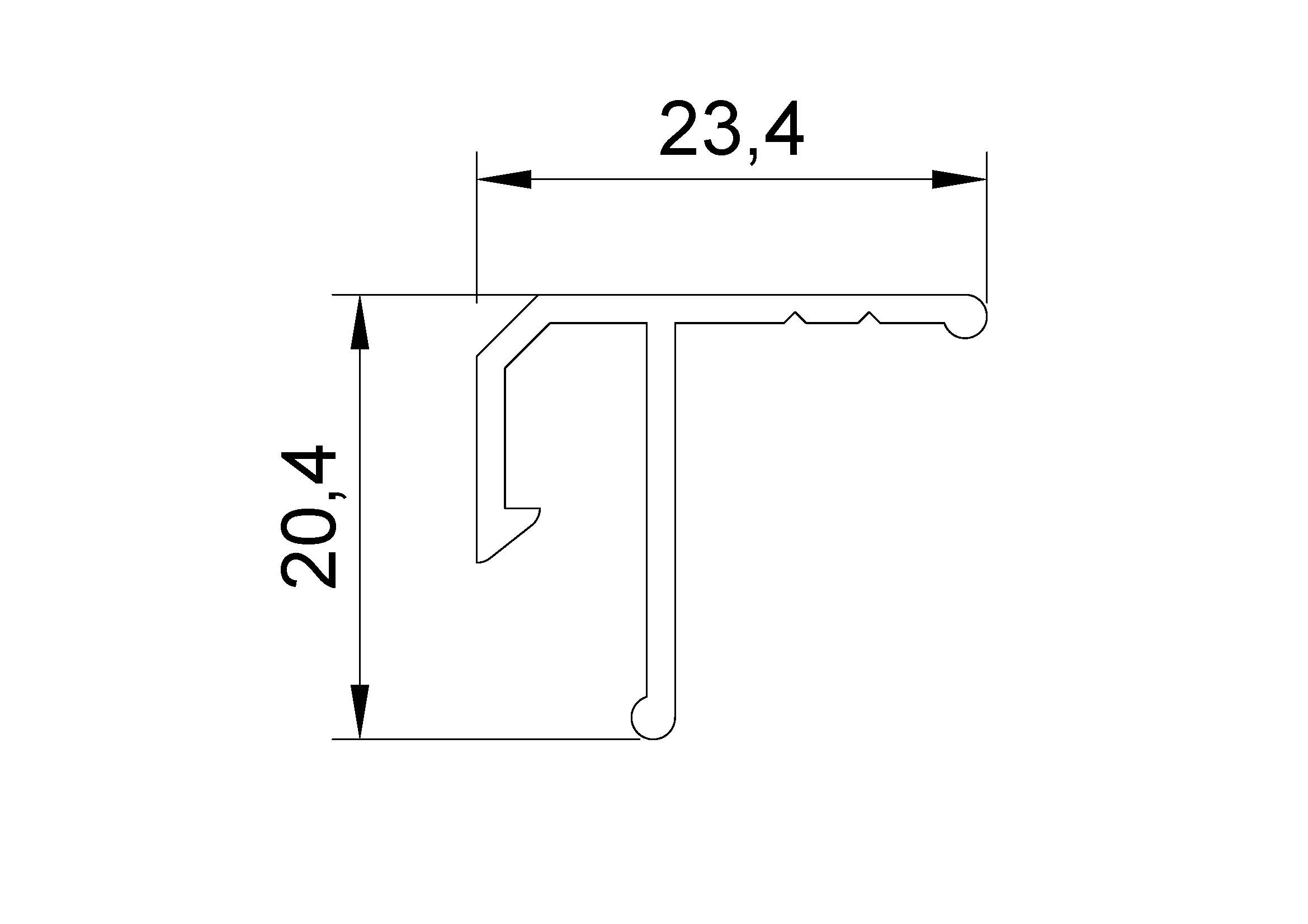 Alumiiniumprofiil pinglaele (AT8) - Image 2