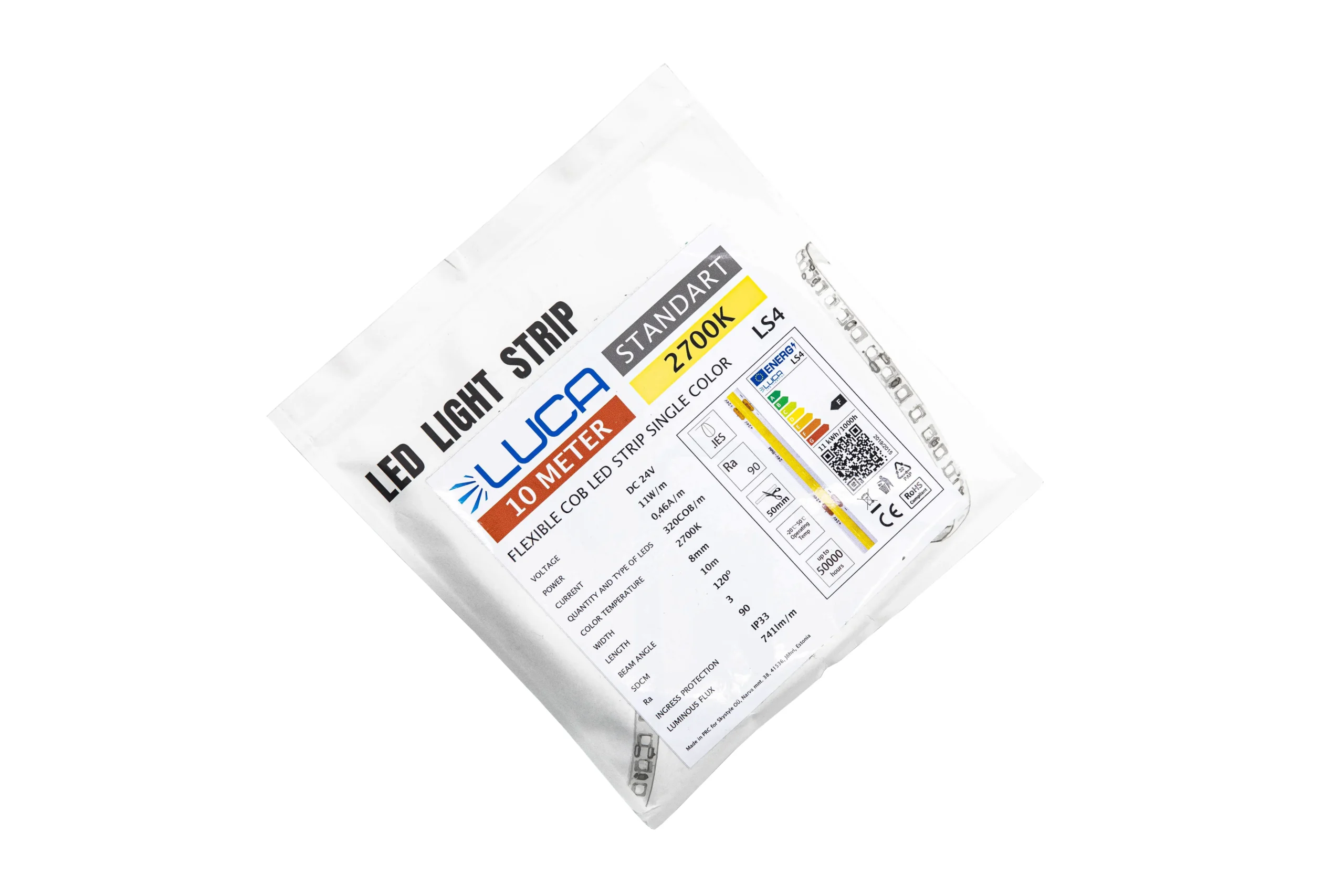 LUCA COB LED Strip 2700K 11W/m (LS4) LUCA COB LED Strip 2700K 11W/m (LS4)