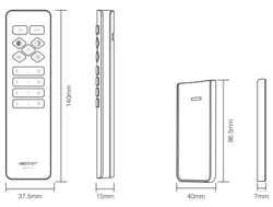 Kaugjuhtimispult 4-tsooniline värvustemperatuuri C1 2.4GHz (RNS42)