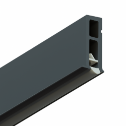 PVC seinaprofiil must, PVC- ja tekstiillagedele (PNH2)