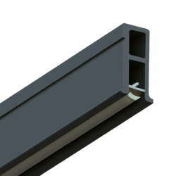 PVC seinaprofiil must, PVC- ja tekstiillagedele (PNH2)