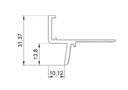 Теневой профиль для потолков из гипсокартона (GS)