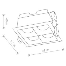 Встраиваемый потолочный светильник NOWODVORSKI 10061 MIDI 16W 3000K