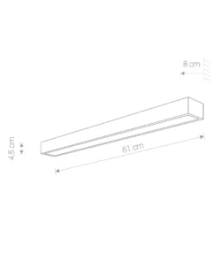 Weatherproof luminaire Novodworski Kagera 9503 Chrom IP44 18W 4000K