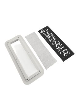 Ventilation Grille 80x220 mm with Magnetic Lid Attachment Black (VC12)