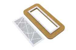 Ventilation Grille 80×220 mm with Magnetic Lid Attachment White (VC11)