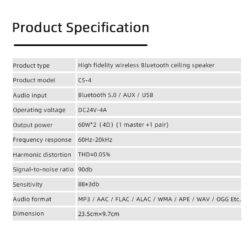 Kõrgekvaliteediline multifunktsionaalne Bluetooth laekõlar 2 x 60W (CS-4)