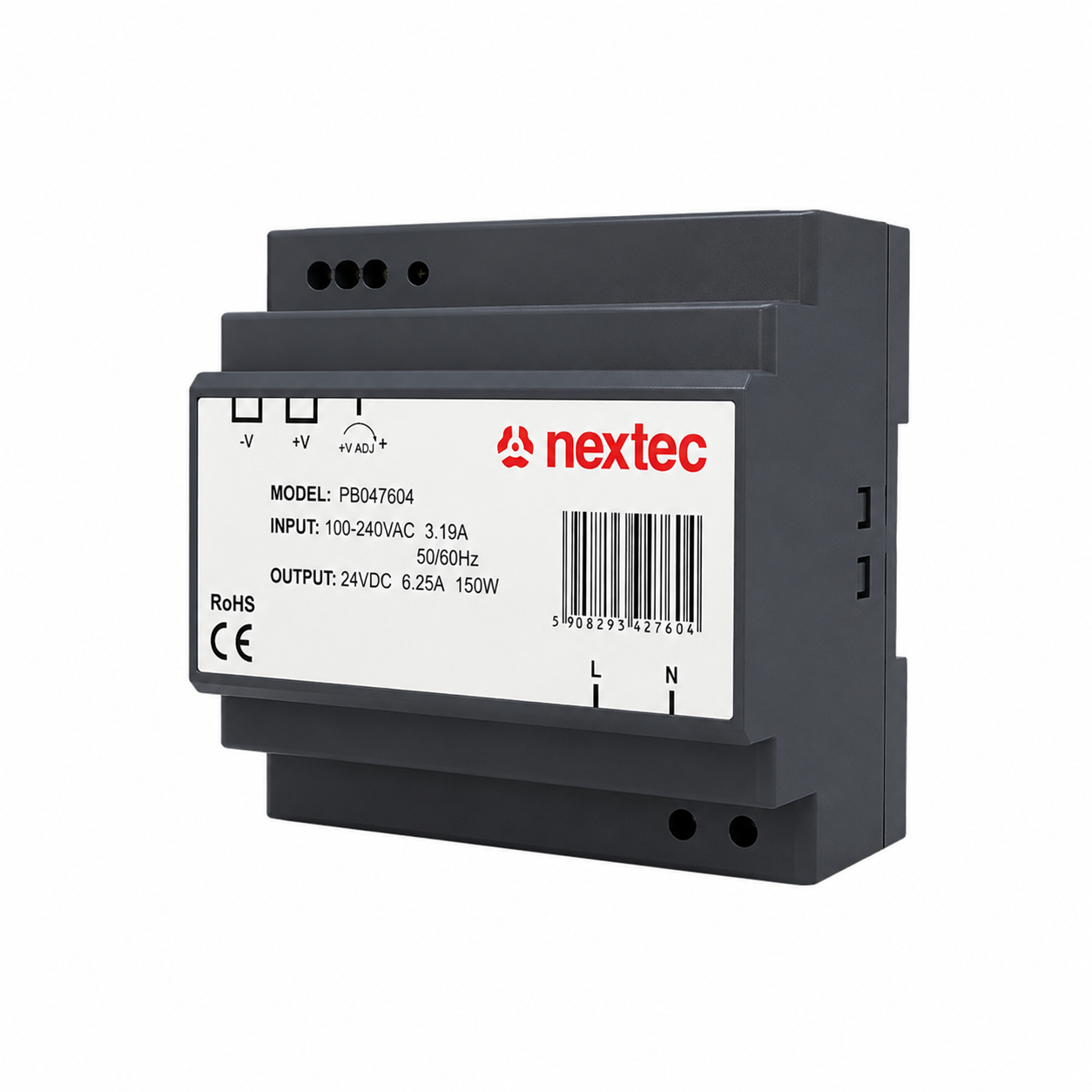 Toiteplokk NEXTEC 150W 6.25A 24V DC IP20 PB047604 (PS3)