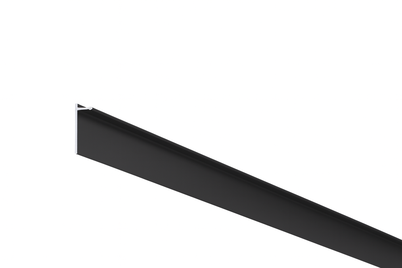 Recessed double-row ceiling curtain track black (AK5) Recessed double-row ceiling curtain track black (AK5)