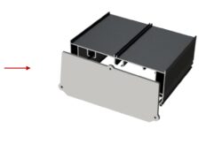 Recessed double-row ceiling curtain track black (AK5)