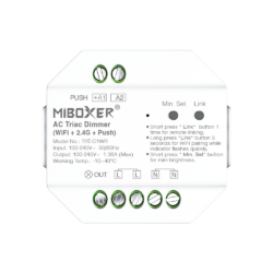 Переключатель AC Triac Dimmer TUYA+WiFi+2.4G+PUSH 100-240V MiBoxer TRI-C1WR (TRI1)