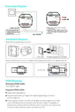 Переключатель AC Triac Dimmer TUYA+WiFi+2.4G+PUSH 100-240V MiBoxer TRI-C1WR (TRI1)