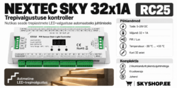 Trepivalgustuse kontroller NEXTEC SKY 32x1A (RC25)