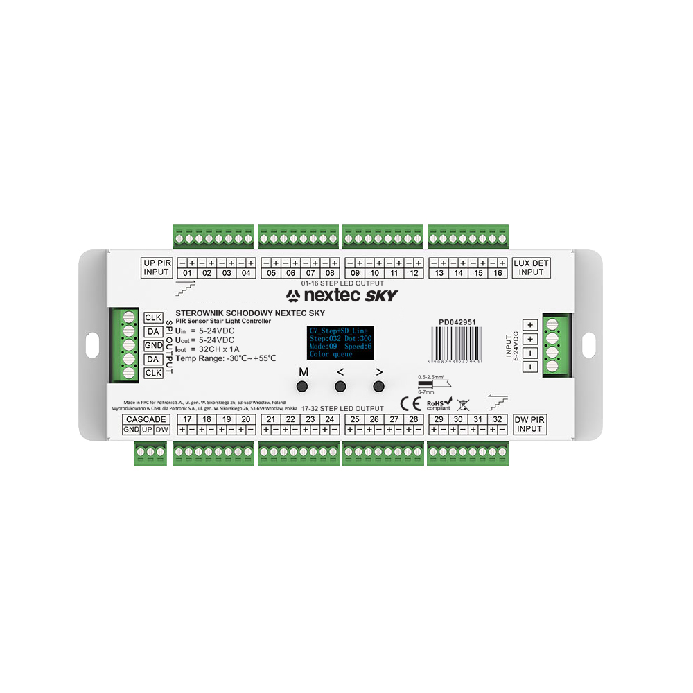 Stair Lighting Controller NEXTEC SKY 32x1A (RC25) Stair Lighting Controller NEXTEC SKY 32x1A (RC25)