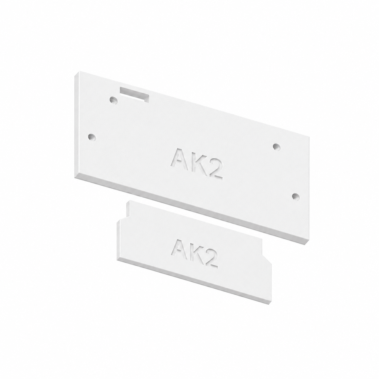 Otsaelement kaherealise karniisi jaoks AK2 valge (T11)