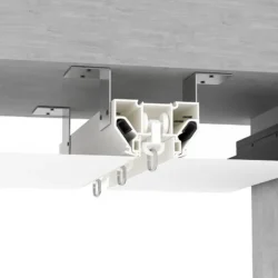 Встраиваемый в натяжной потолок однорядный карниз MONOLINE белый (AK8)