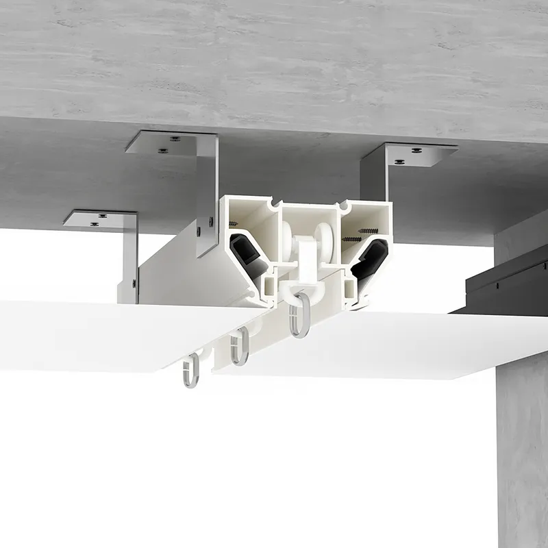 Встраиваемый в натяжной потолок однорядный карниз MONOLINE белый (AK8) Встраиваемый в натяжной потолок однорядный карниз MONOLINE белый (AK8)