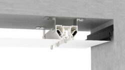 Встраиваемый в натяжной потолок однорядный карниз MONOLINE белый (AK8)
