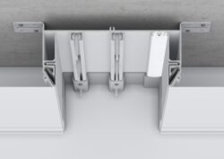 Recessed double-row ceiling curtain track white (AK6)