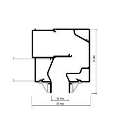 Alternative view of Щелевой линейный вентиляционный диффузор AERROLL