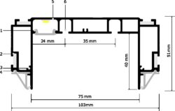 Alternative view of Клипсовый профиль TISSURE Z405