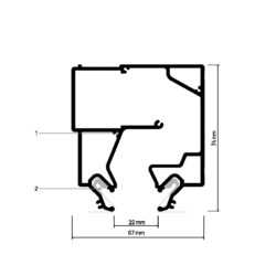 Alternative view of Щелевой вентиляционный элемент AEROOM