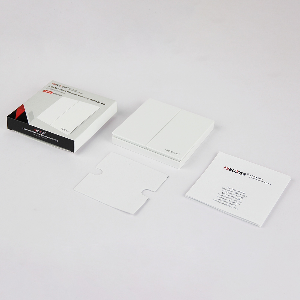 MiBoxer 2GANG PUSH3-2 беспроводная панель управления освещением (2.4G) (RNS49) — изображение 4