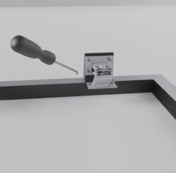 Reklaamikava 400x400 mm pöialtihedega süsteemiga Push-to-open (VC36)