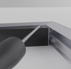 Reklaamikava 400x400 mm pöialtihedega süsteemiga Push-to-open (VC36)