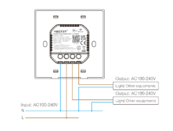 MiBoxer 2  GANG Smart Switch беспроводная панель управления освещением WiFi (2.4G) (RNS51) (Копировать)
