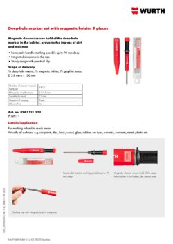 WÜRTH construction pencil with magnetic case (W73)