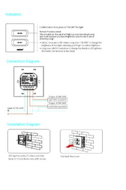 MiBoxer 2  GANG Smart Switch беспроводная панель управления освещением WiFi (2.4G) (RNS51) (Копировать)
